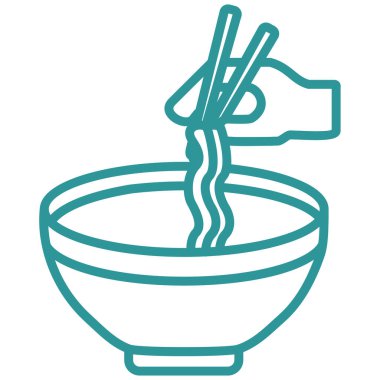 Kase ve yiyeceğin vektör illüstrasyonu