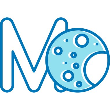 m, vektör, illüstrasyon, simge harfli bebek oyuncağı