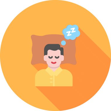 Adam yatakta uyuyor.