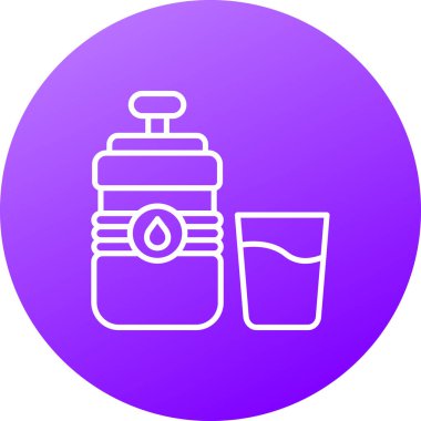 Bir su şişesinin vektör çizimi