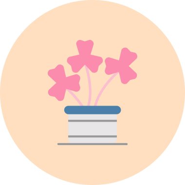 Çiçek simgesinin vektör illüstrasyonu