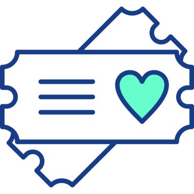 Bir kalp simgesinin vektör illüstrasyonu