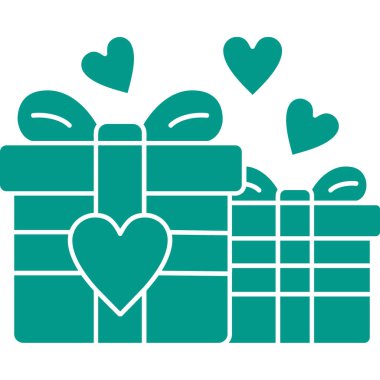 aşk kutusu ikonu vektör çizimi tasarımı