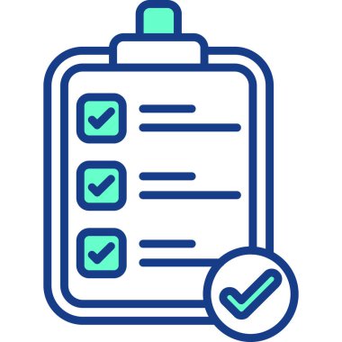 kontrol listesi simgesi vektör illüstrasyonu