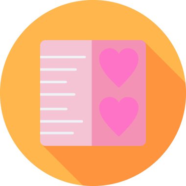 Aşk. Web simgesi basit illüstrasyon