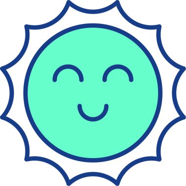 Güneş. Web simgesi basit illüstrasyon