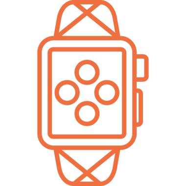 Akıllı Saat Simgesi Vektör Özeti Çizimi