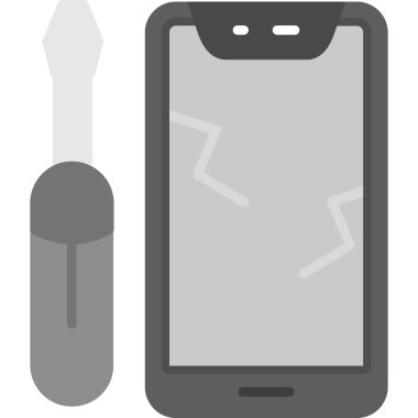 Cep telefonu tamir ikonu. vektör illüstrasyonu