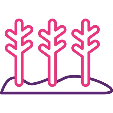 Orman. Web simgesi basit illüstrasyon