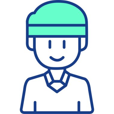 Şapkalı ve maskeli bir adam.