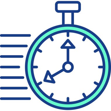 Saat simgesi, vektör illüstrasyonu