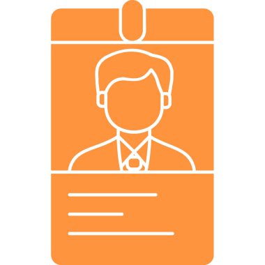 Kimlik kartı. Basit illüstrasyon