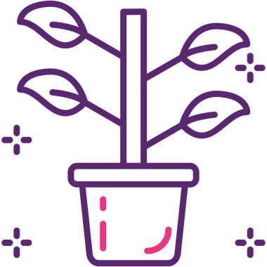 Bitki. Web simgesi basit illüstrasyon