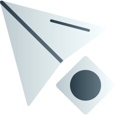 kağıt uçak simgesi, basit vektör illüstrasyonu