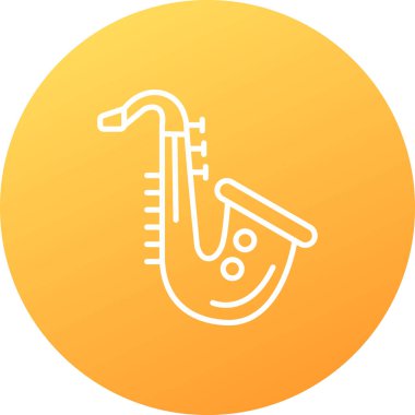 Saksafon ikonu vektör illüstrasyonu