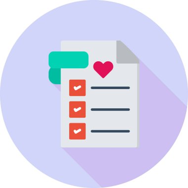 Düz biçimli kontrol listesi simgesi