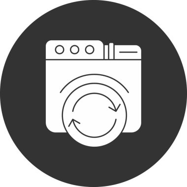 Çamaşırhane makine vektör simgesi