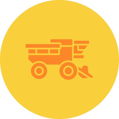 Bir traktör simgesinin vektör illüstrasyonu