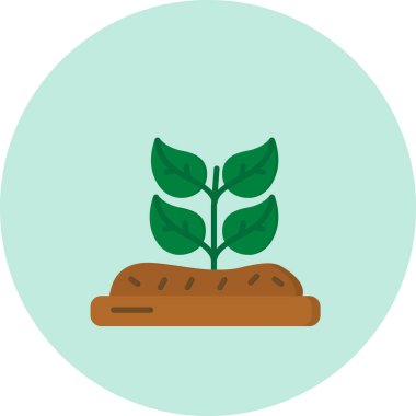 Bahçedeki bir ağacın vektör simgesi