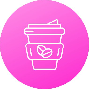 Kahve fincanı simgesinin vektör çizimi