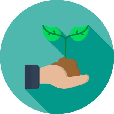 Filizli el, vektör simgesi