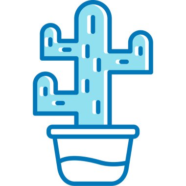 Kaktüs. Web simgesi basit illüstrasyon