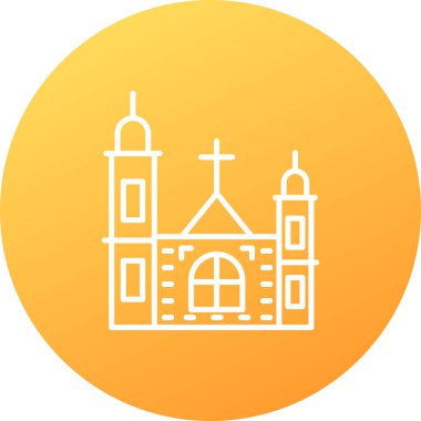 vektör kilise ikonu illüstrasyonu