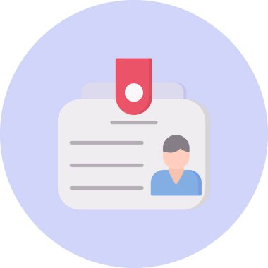 Düz biçimli hesap kartı simgesi