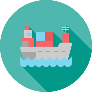 Kargo gemisi vektör simgesi