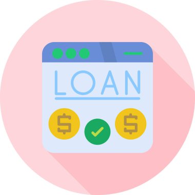 Borç. Web simgesi basit illüstrasyon