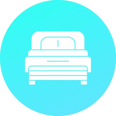 Çift Yatak simgesi vektör illüstrasyonu