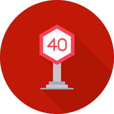 hız düzlüğü simgesi, vektör illüstrasyonu