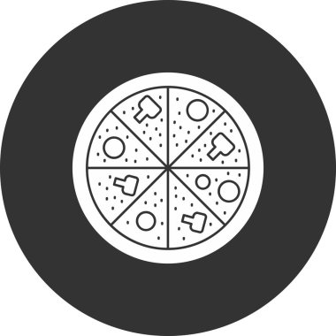 Pizza ikonu vektör illüstrasyonu