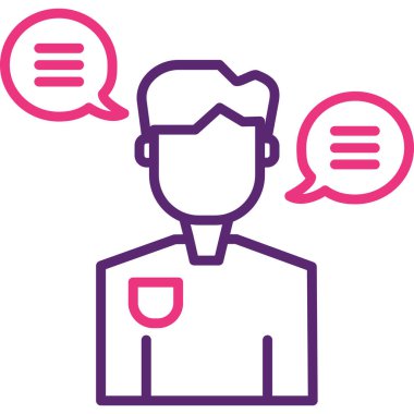 Dizüstü bilgisayarı olan bir adamın vektör çizimi