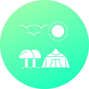 Yeşil ve mavi ağaçların vektör çizimi