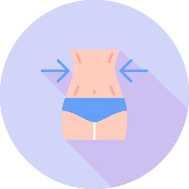 Kadın vücudu. Basit illüstrasyon