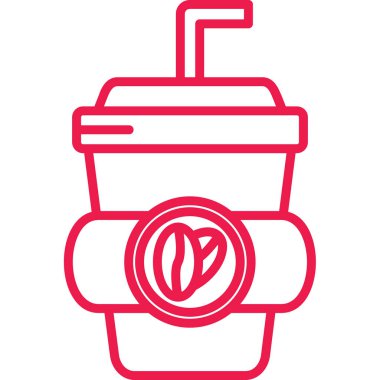 Bir kahve simgesinin vektör çizimi