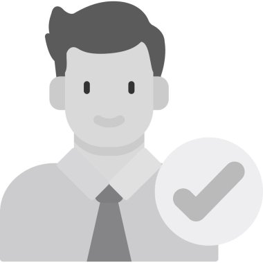 İş adamı ikonu. Web için iş adamı vektör simgelerinin basit çizimi