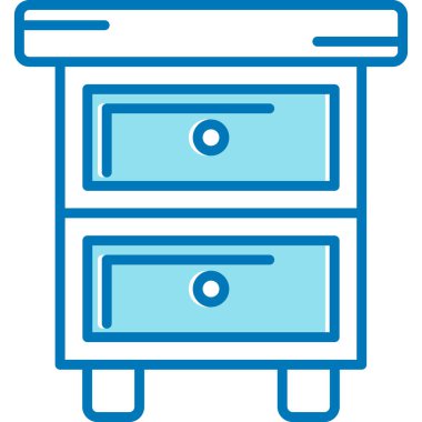 Kabine ikonu vektör illüstrasyonu