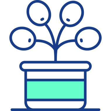 Saksı ağ simgesi vektör illüstrasyonuName