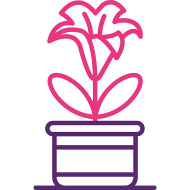 çiçek simgesi vektör illüstrasyonu