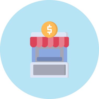 alışveriş düz vektör simgesi