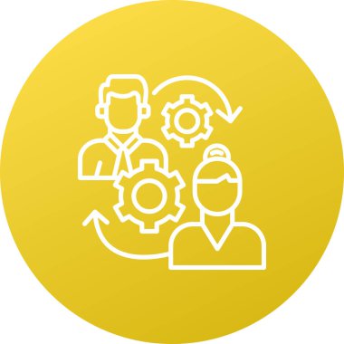 Takım çalışması simgesi vektör illüstrasyonu