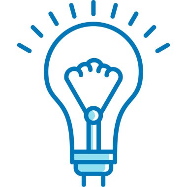 Ampul simgesi. ince çizgi biçimi