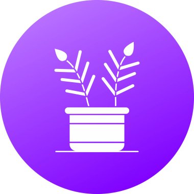 Bitki. Web simgesi basit illüstrasyon