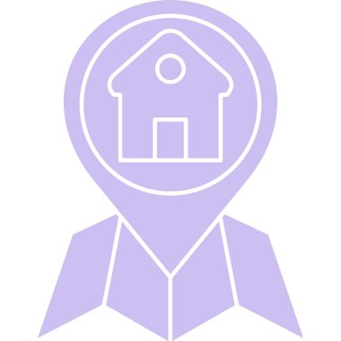 Moda Biçimli Ev Simgesi İzole Arkaplan