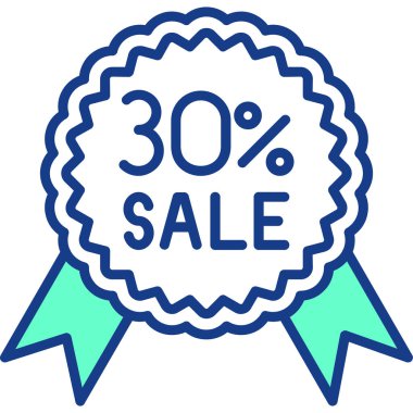 % 30 indirimli ağ etiketi düğmesi