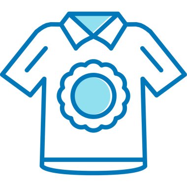 İzole edilmiş tek bir çizgi gömlek simgesinin vektör çizimi