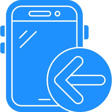 mobil simge ve vektör illüstrasyonu beyaz arkaplanda izole edildi