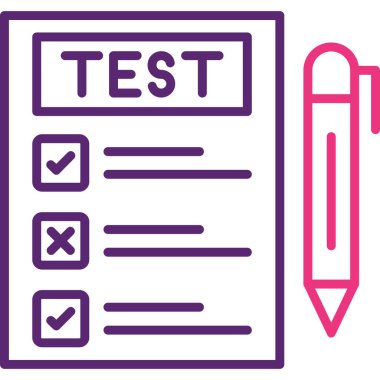 test simgesi, vektör illüstrasyonu